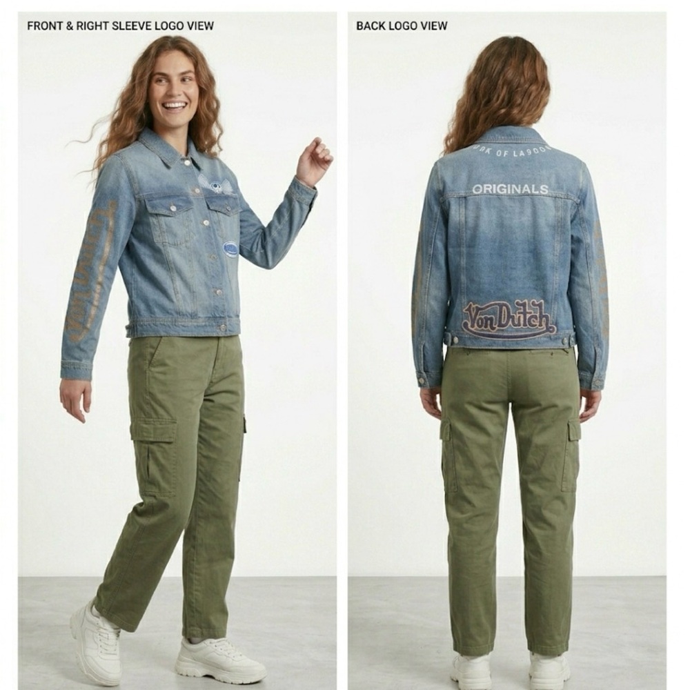 Von Dutch Original Blue Denim Jacket with Logo
